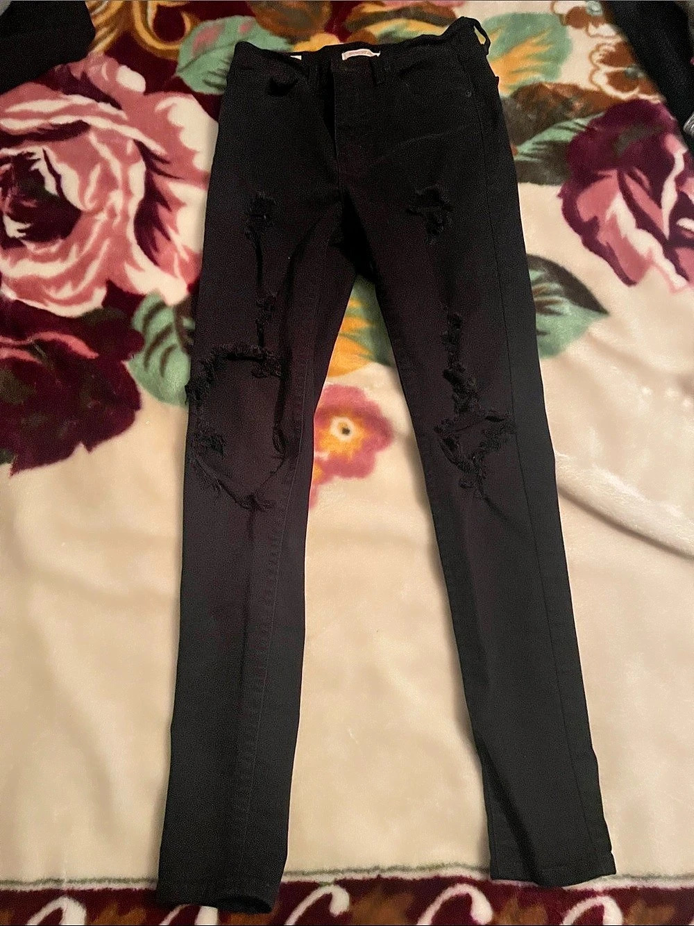 Levi's Mile High Super Skinny Jeans Black Waist 28